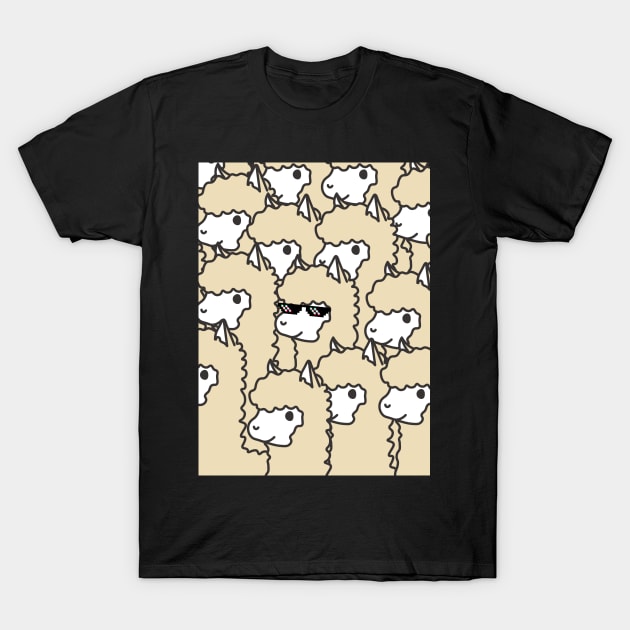 Lots of cute alpacas T-Shirt by Moto no namae